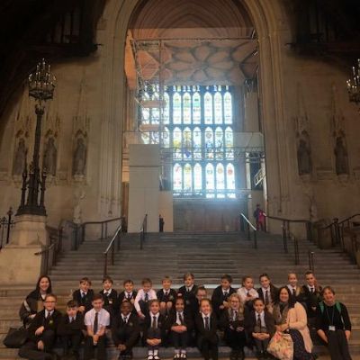 Group of Year 6 Pupils on a trip to Parliament & Downing Street