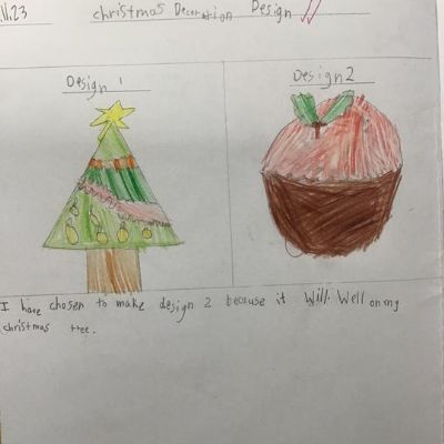 Designing our Christmas decorations in D and T!